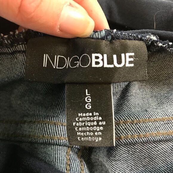 Indigo Blue Secret Fit Belly Stretch Ankle Maternity Jeggings - Picture 11 of 15